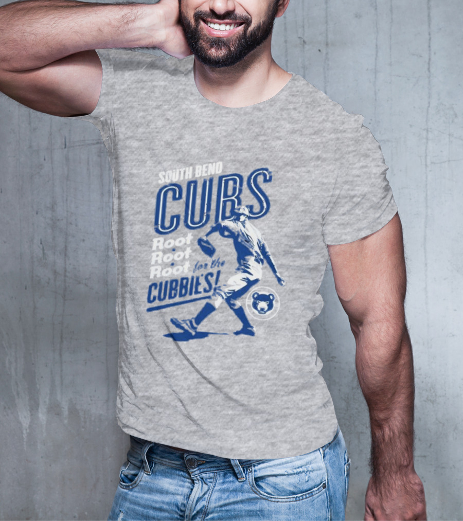 South Bend Cubs Root Root Root For The Cubbies Baseball Player T-Shirt