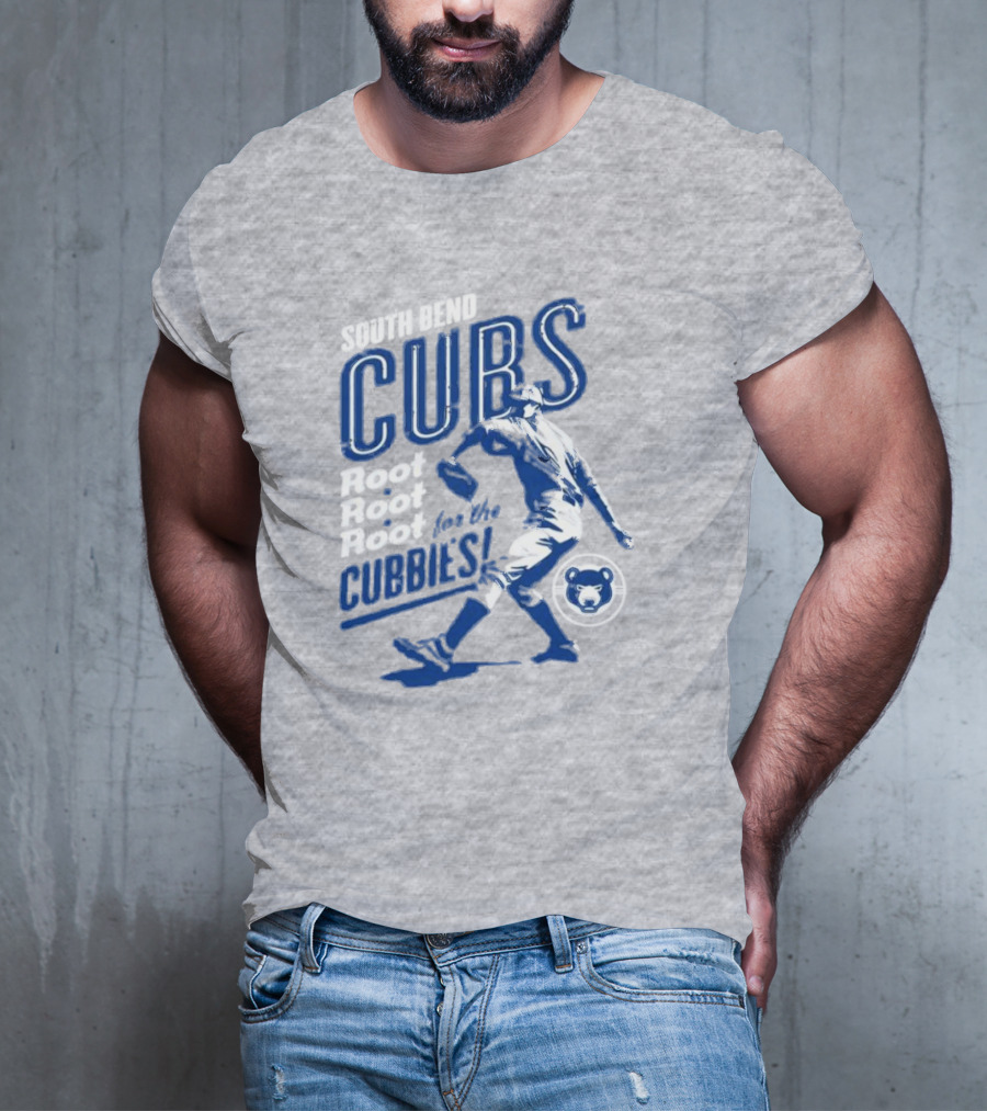 South Bend Cubs Root Root Root For The Cubbies Baseball Player T-Shirt