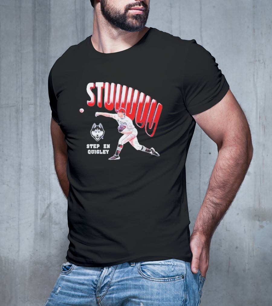 Stuuu Stephen Quigley UConn Huskies Baseball T-Shirt