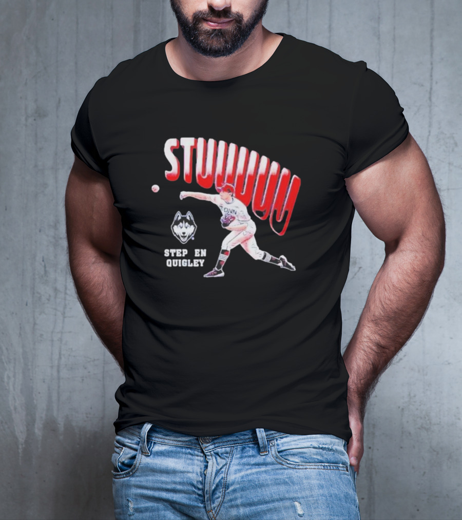 Stuuu Stephen Quigley UConn Huskies Baseball T-Shirt