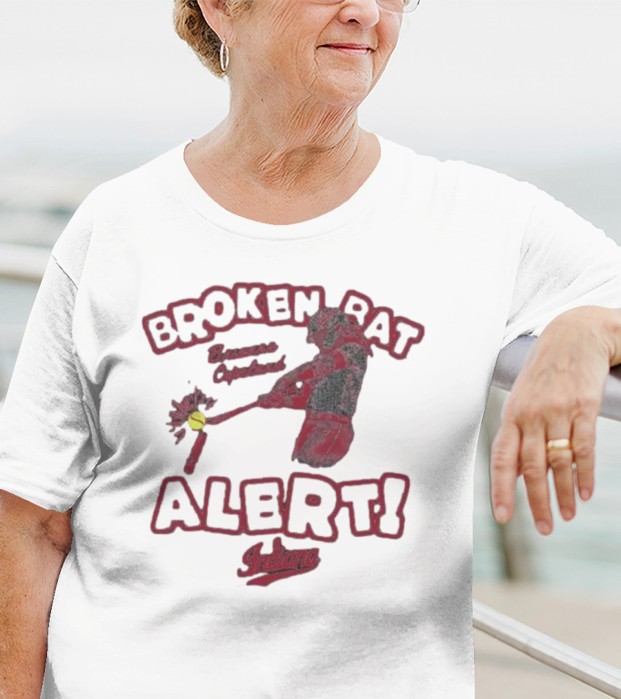 Broken Bat Alert Brianna Copeland Indiana Baseball Swing T-Shirt