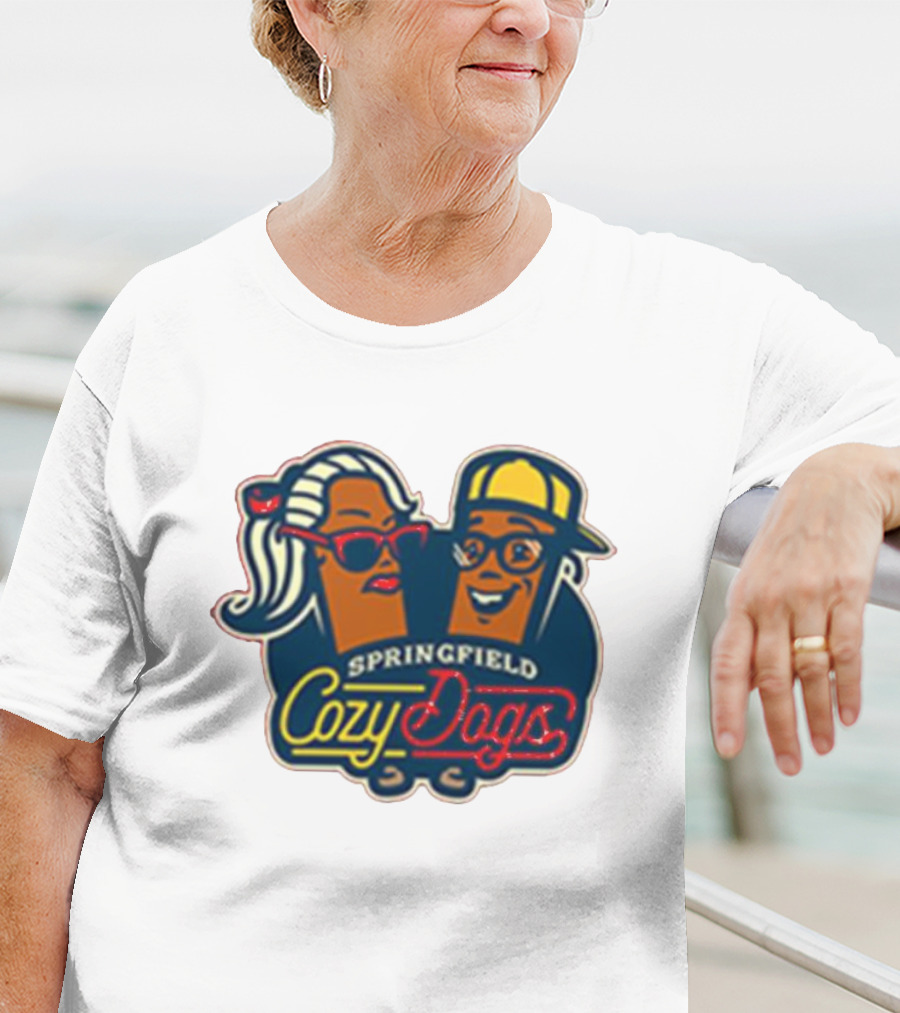 Springfield Cozy Dogs Retro Style Logo With Fun Characters T-Shirt