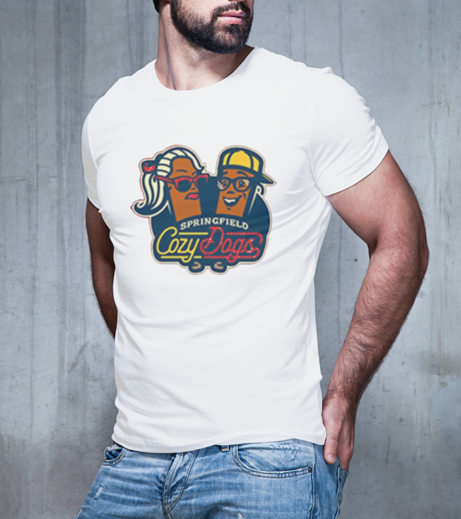 Springfield Cozy Dogs Retro Style Logo With Fun Characters T-Shirt