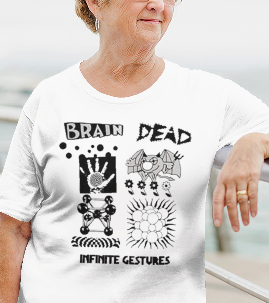Wearebraindead Brain Dead Infinite Gestures Hand Bat Symbols T-Shirt