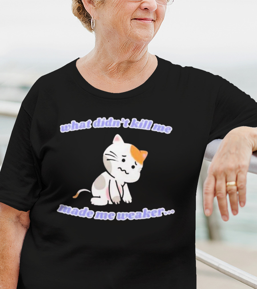 What Didn’t Kill Me Made Me Weaker Sad Cat T-Shirt