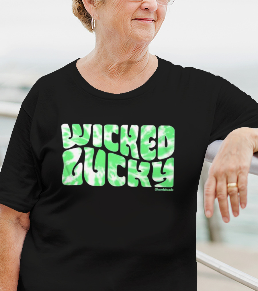 Wicked Lucky Green Tie-Dye Chowdaheadz T-Shirt