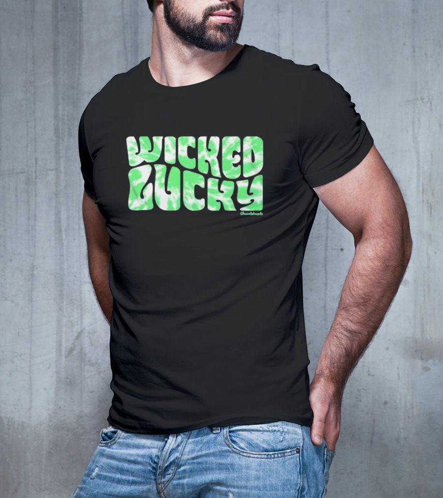 Wicked Lucky Green Tie-Dye Chowdaheadz T-Shirt