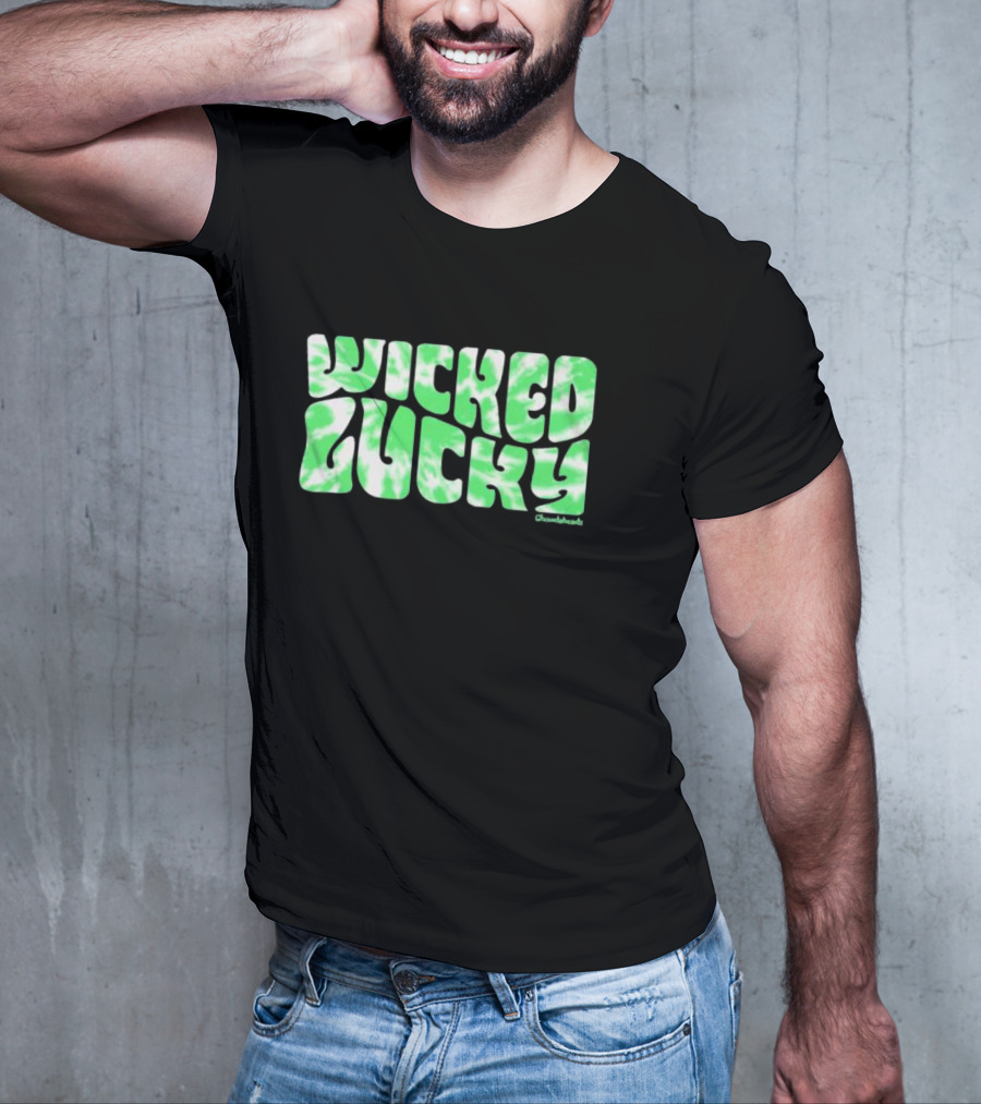 Wicked Lucky Green Tie-Dye Chowdaheadz T-Shirt