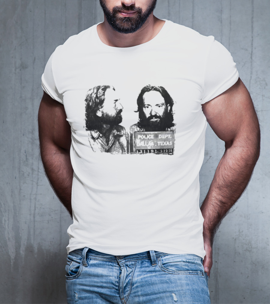 Willie Nelson Police Dept Texas Mugshot Profile T-Shirt