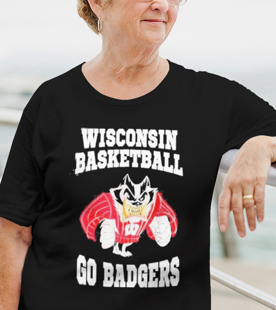 Wisconsin Basketball Go Badgers Mascot Wisconsin Badgers T-Shirt