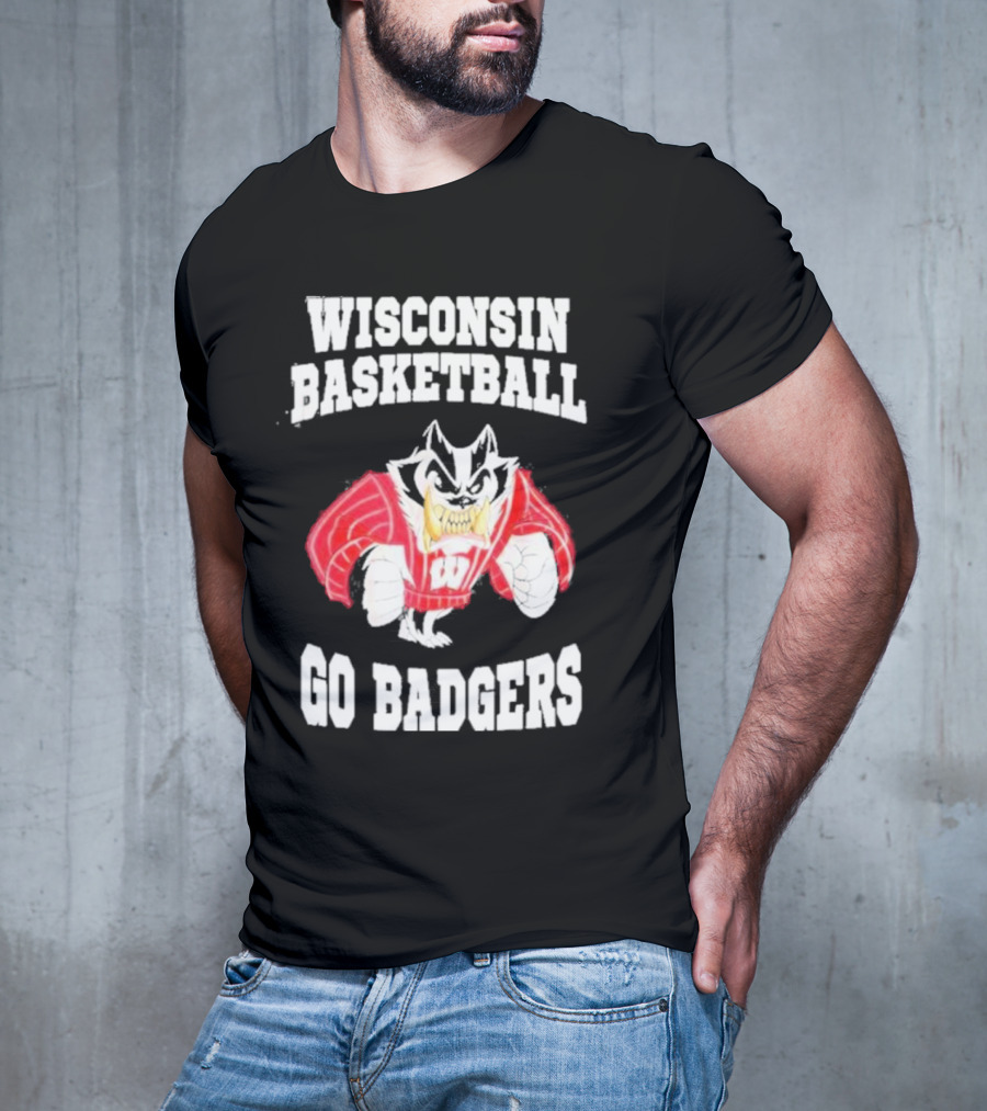 Wisconsin Basketball Go Badgers Mascot Wisconsin Badgers T-Shirt