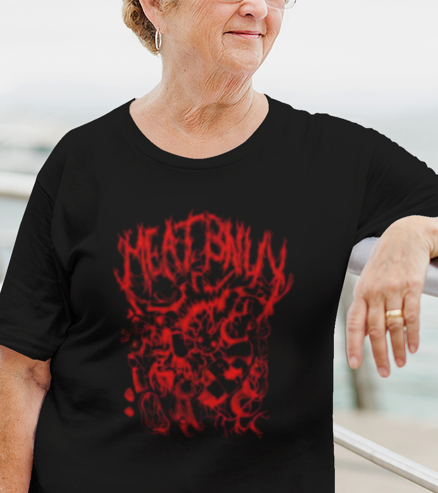 MEAT BNUBY Red Distorted T-Shirt