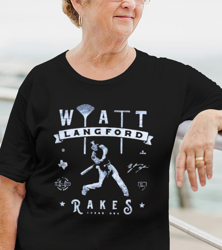 Wyatt Langford Rakes Texas USA Baseball Player T-Shirt