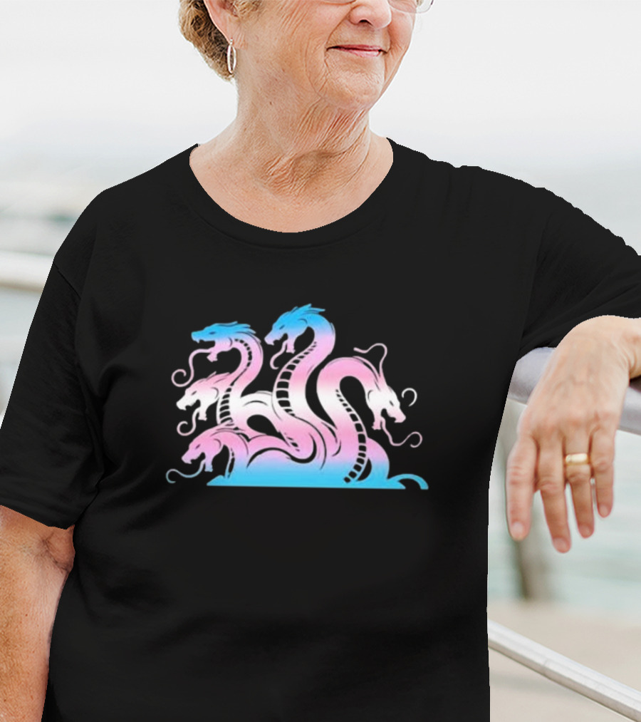 Trans Rights Multi Headed Hydra Pastel Colors T-Shirt