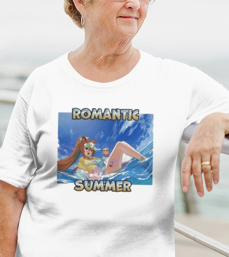 Romantic Summer Anime Beach Vibes T-Shirt