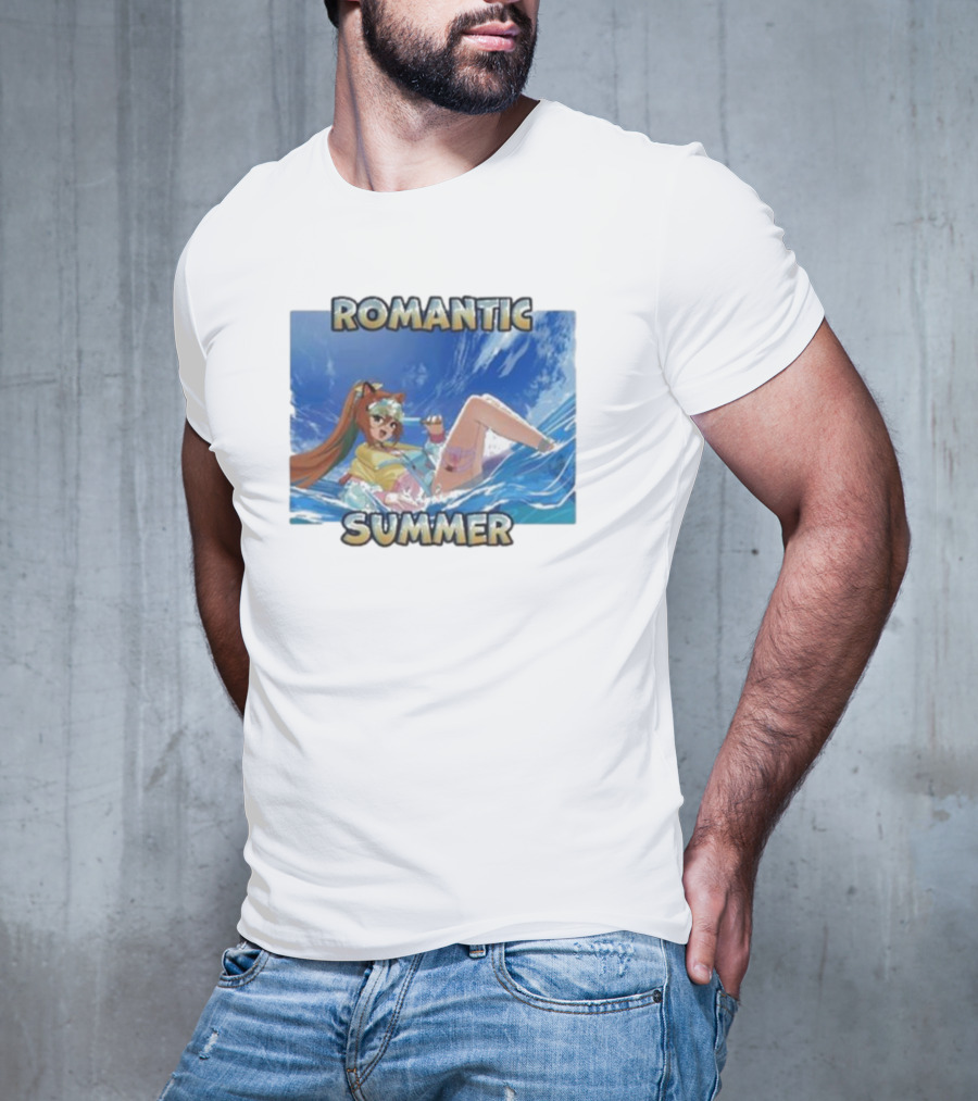 Romantic Summer Anime Beach Vibes T-Shirt
