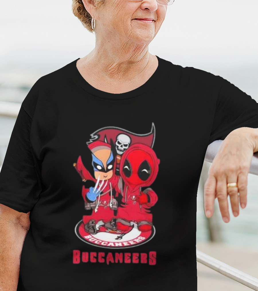 Tampa Bay Buccaneers Marvel Wolverine Deadpool Buccaneers T-Shirt