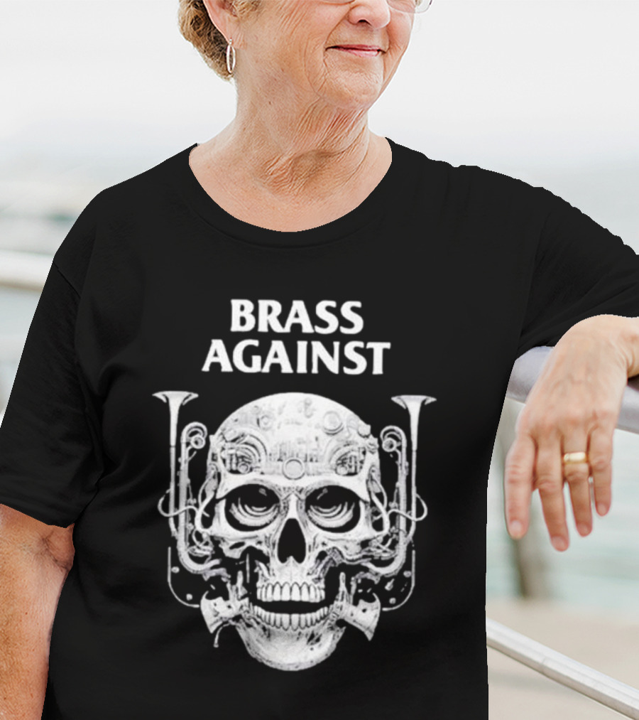 Brass Against Skull And Horns T-Shirt