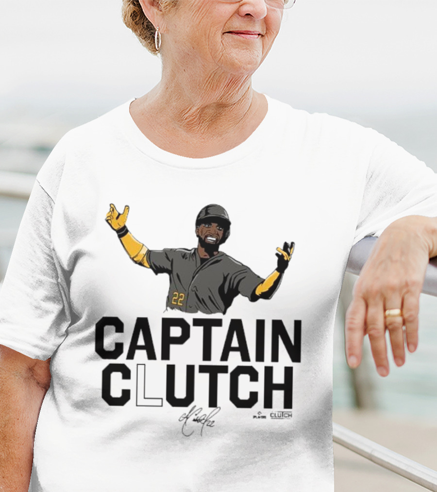 Captain Clutch Andrew McCutchen 22 Signature Gesture T-Shirt