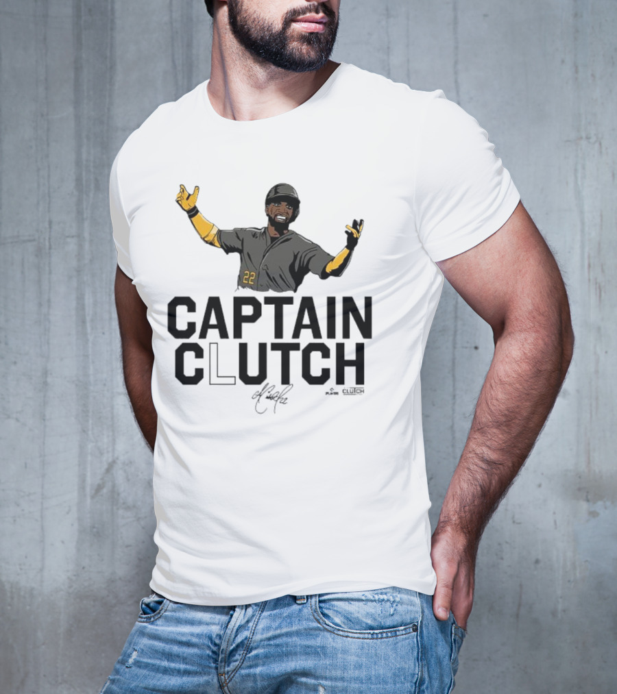 Captain Clutch Andrew McCutchen 22 Signature Gesture T-Shirt
