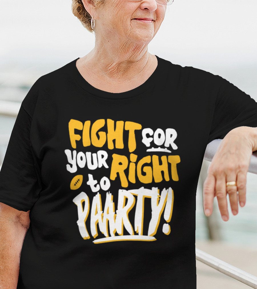 Fight For Your Right To Party Charlie Hustle Shop Football T-Shirt
