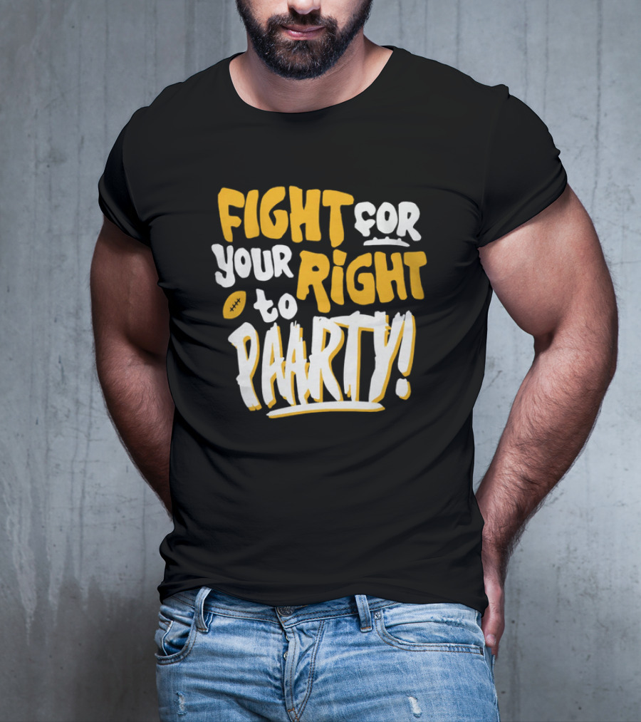 Fight For Your Right To Party Charlie Hustle Shop Football T-Shirt