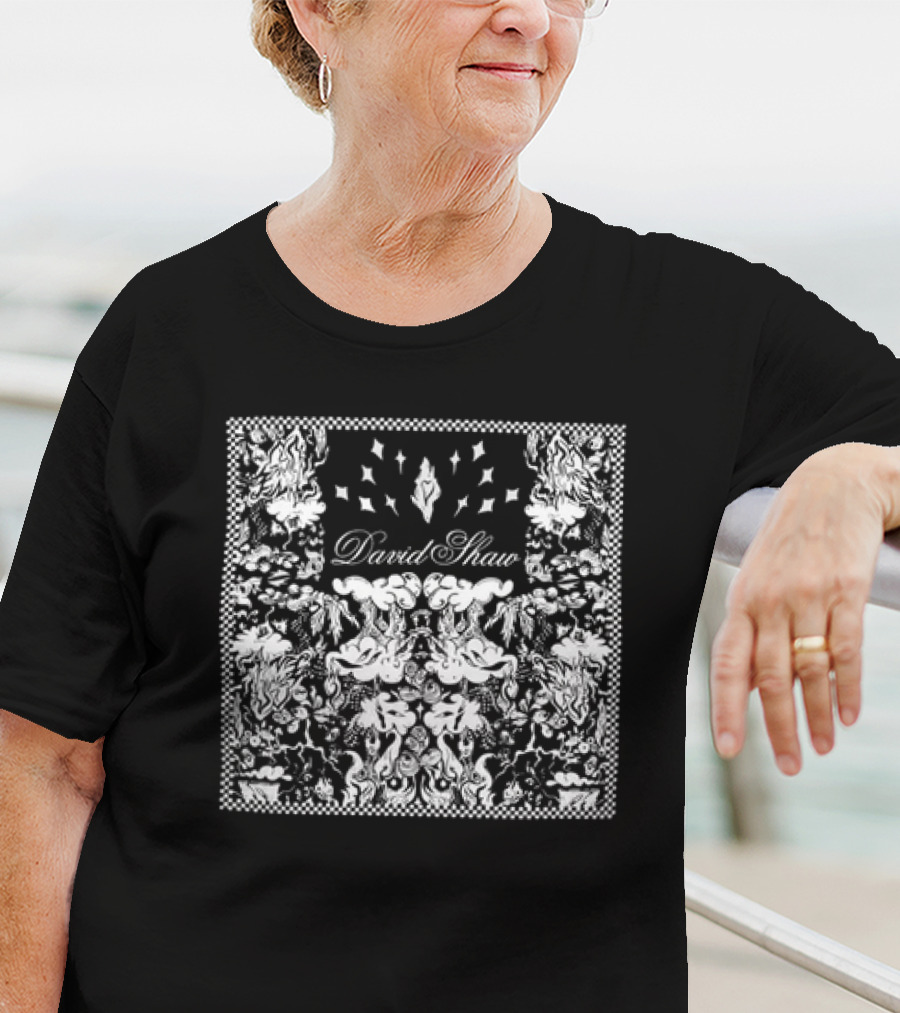 David Shaw Symmetrical Black White T-Shirt