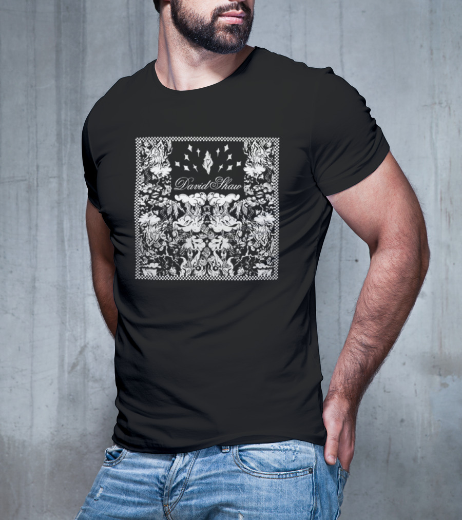 David Shaw Symmetrical Black White T-Shirt