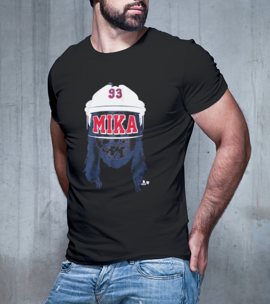 Mika Zibanejad 93 Mika Hockey Helmet T-Shirt
