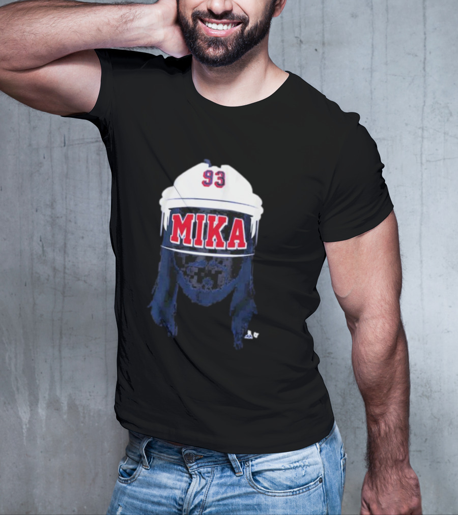 Mika Zibanejad 93 Mika Hockey Helmet T-Shirt