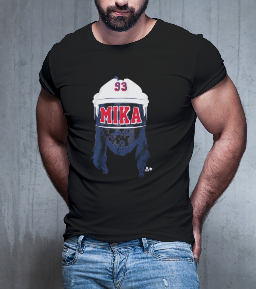 Mika Zibanejad 93 Mika Hockey Helmet T-Shirt