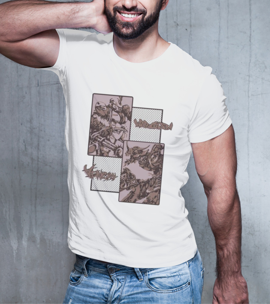 Wargasm Venom Showdown Battle Panels T-Shirt