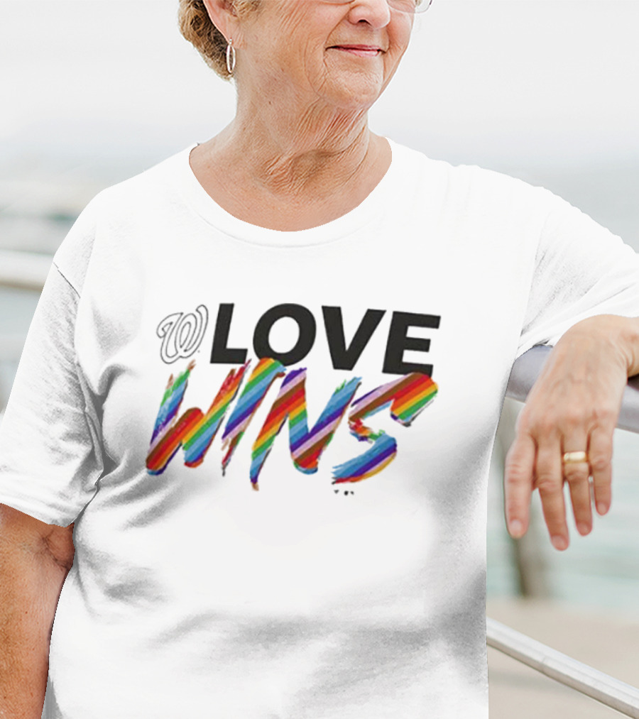 Washington Nationals Love Wins Rainbow Pride Colors T-Shirt