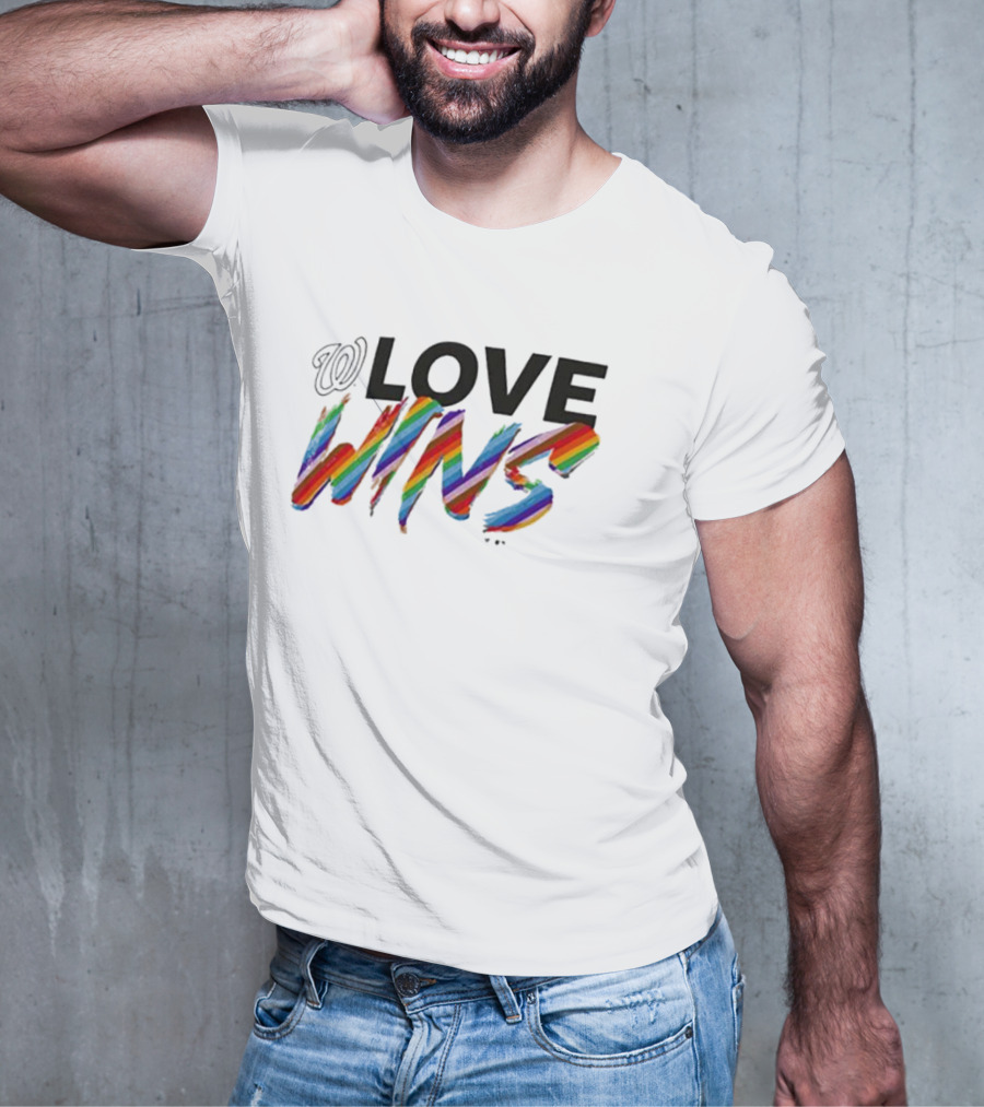 Washington Nationals Love Wins Rainbow Pride Colors T-Shirt