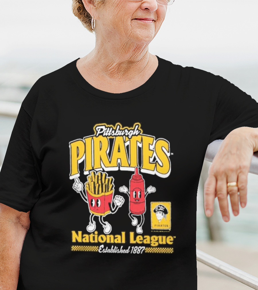 Pittsburgh Pirates National League Established 1887 Fries Ketchup Cooperstown Collection T-Shirt