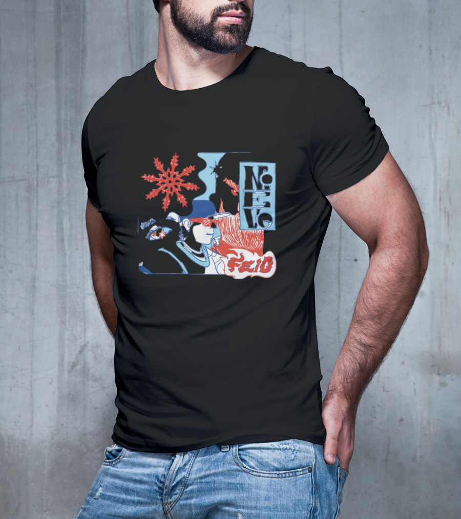 Ferxxo Merch Store Feid Nieve Snowflake Graphic Hip-Hop T-Shirt