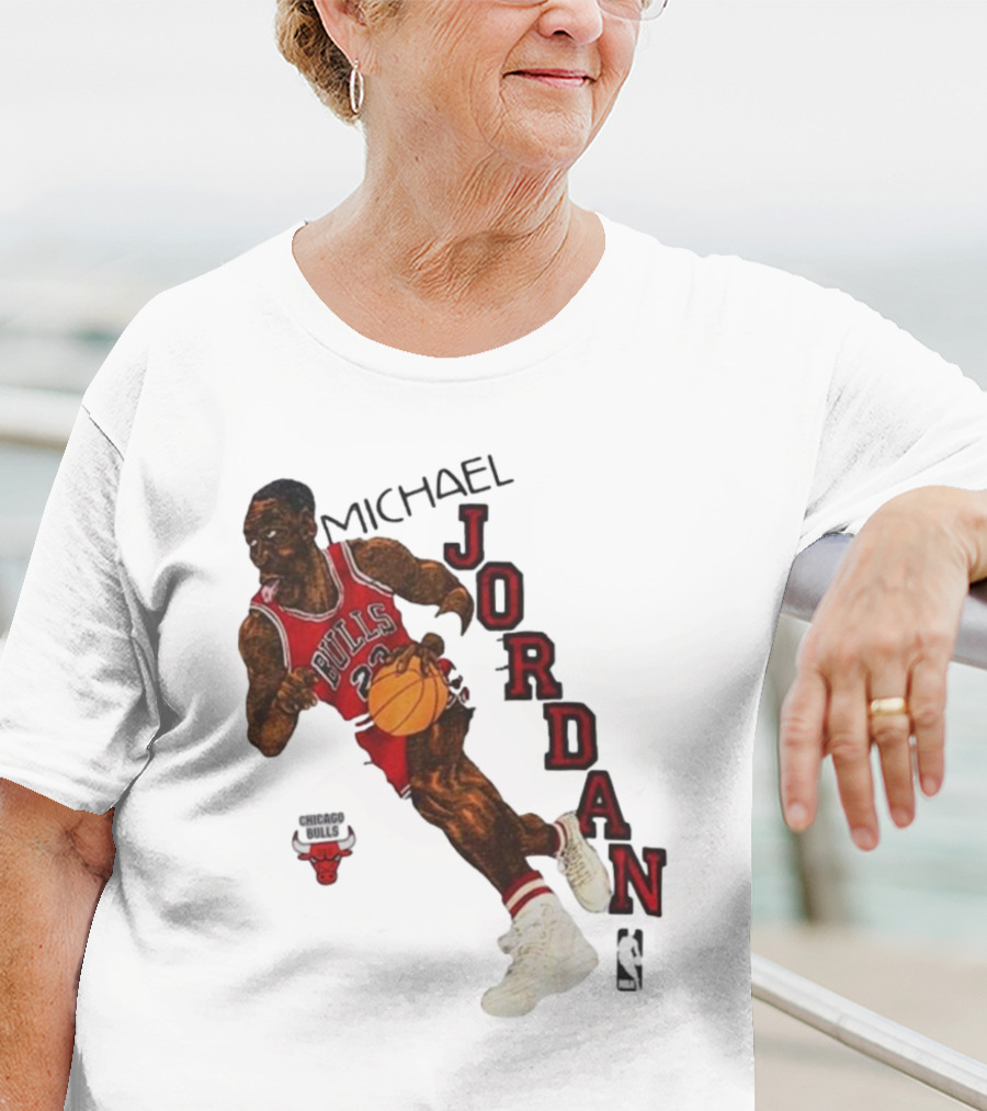 Michael Jordan Chicago Bulls Cartoon NBA T-Shirt