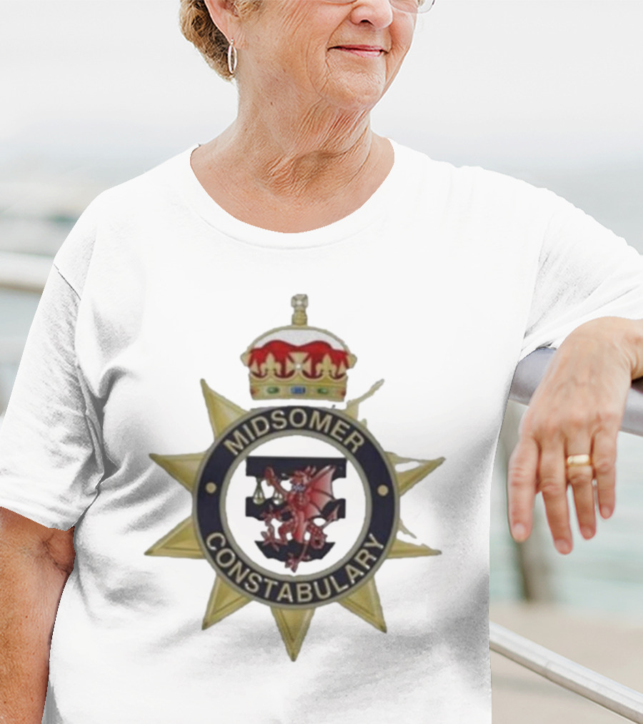 Midsomer Constabulary Badge With Crown And Dragon Emblem T-Shirt