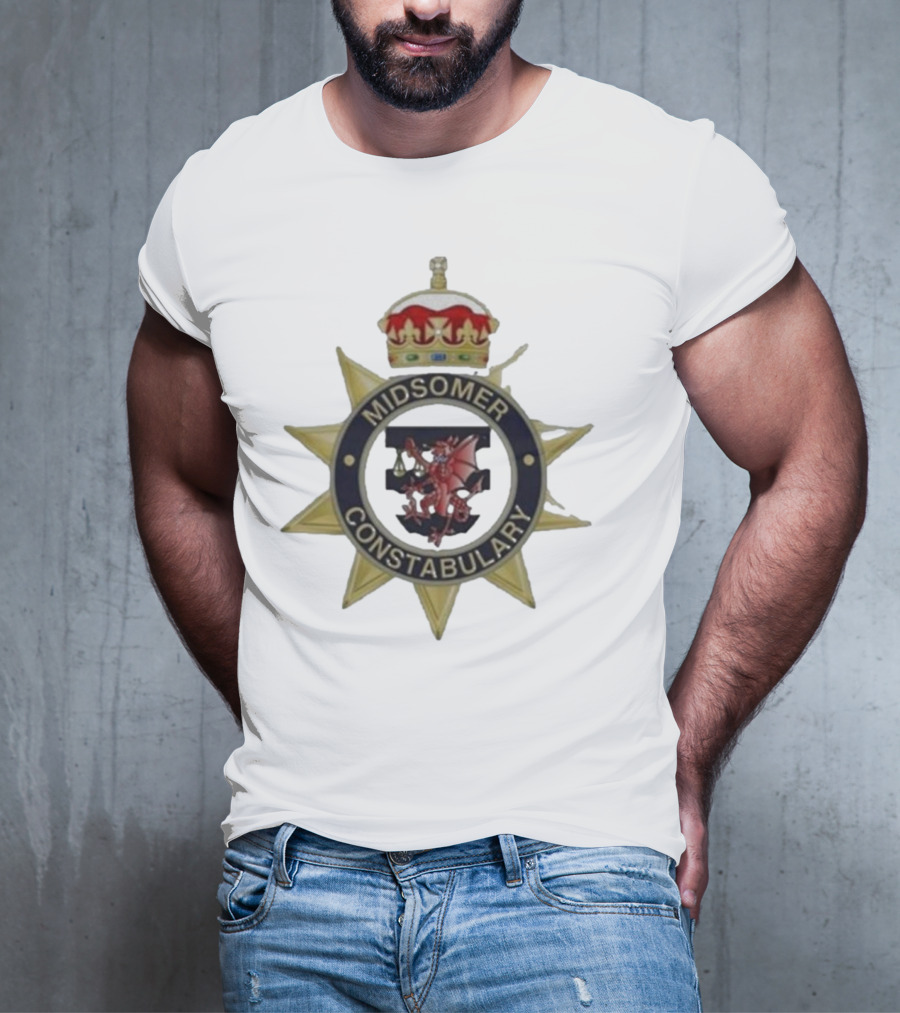 Midsomer Constabulary Badge With Crown And Dragon Emblem T-Shirt