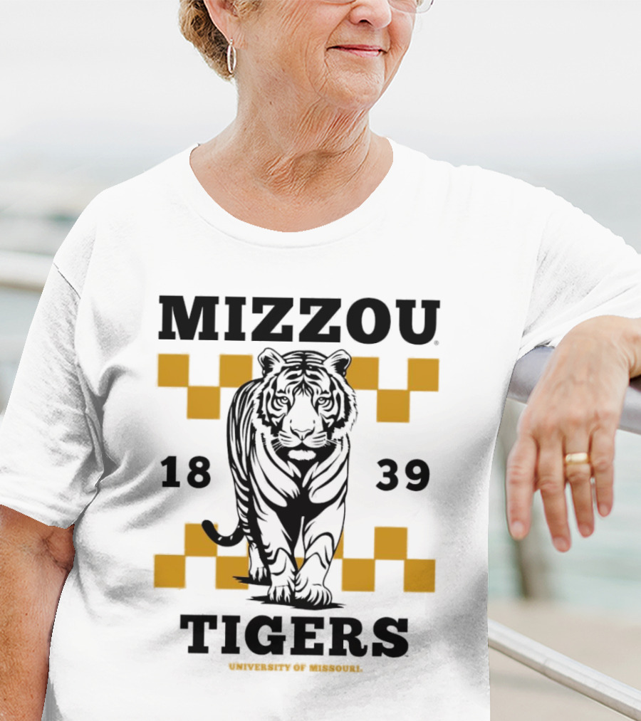Mizzou Tigers University Of Missouri 1839 Tiger Walking T-Shirt