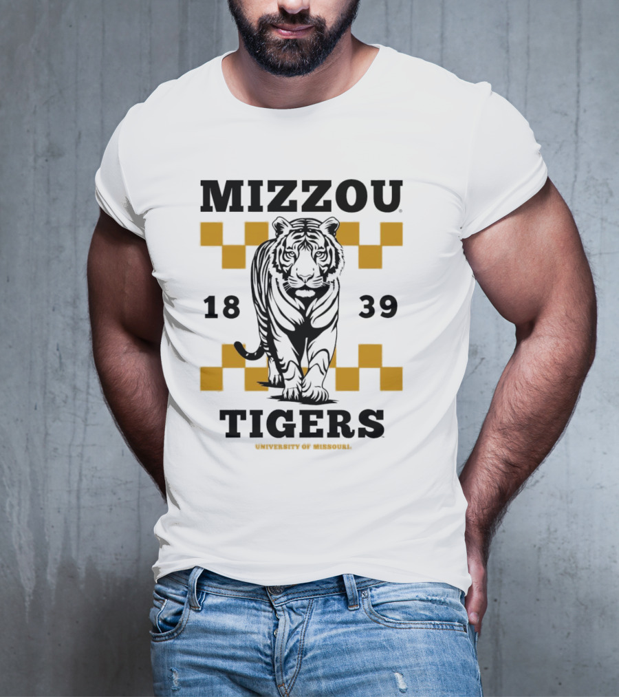 Mizzou Tigers University Of Missouri 1839 Tiger Walking T-Shirt