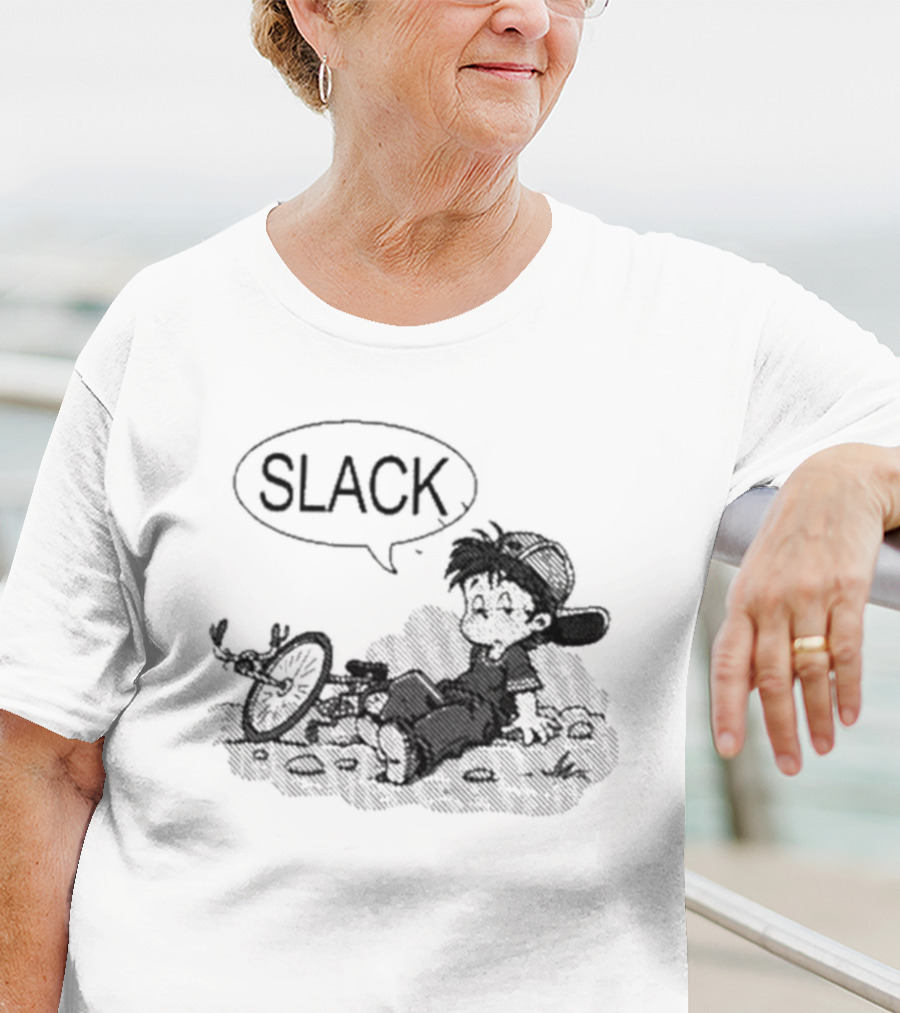 Slack Magazine Slack Biker Comic Character T-Shirt