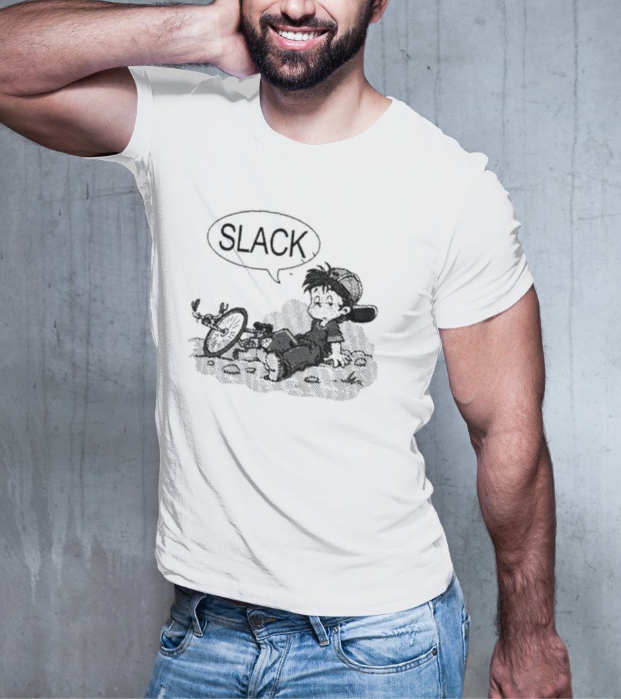 Slack Magazine Slack Biker Comic Character T-Shirt
