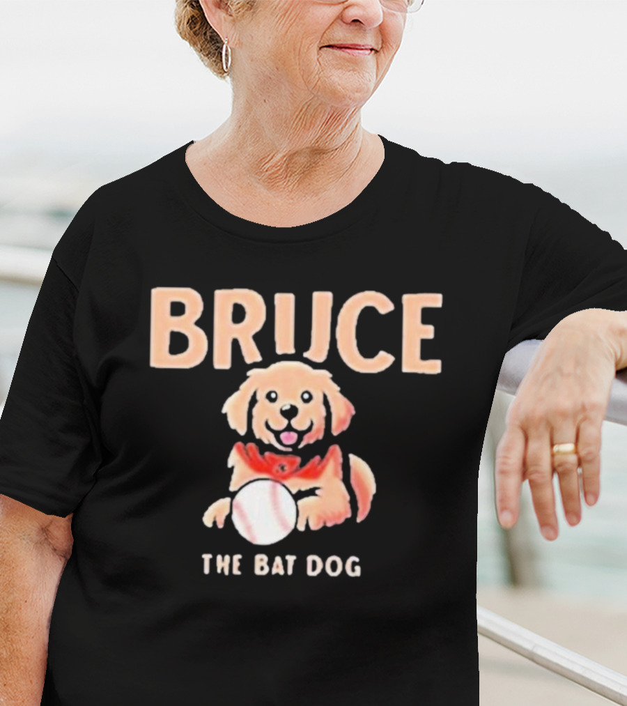 Bruce The Bat Dog Baseball Pup T-Shirt