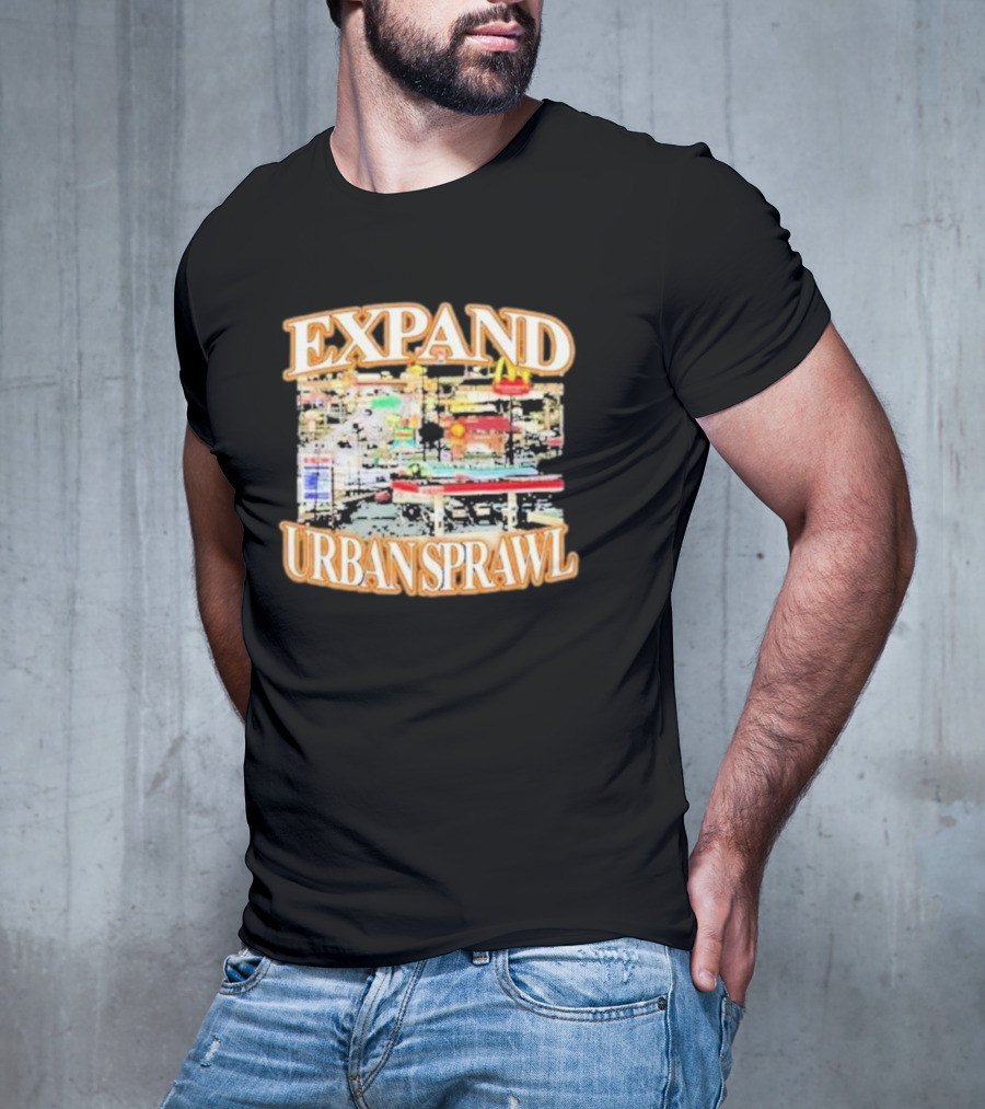 Barely Legal Expand Urban Sprawl McDonald's Fast Food Chain Iconic Neon Signs T-Shirt