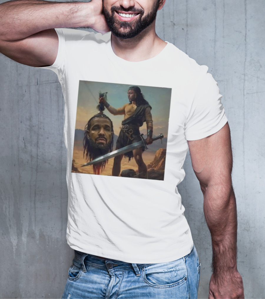 Hermainem Kendrick Holding Drake’s Head In Epic Scene T-Shirt