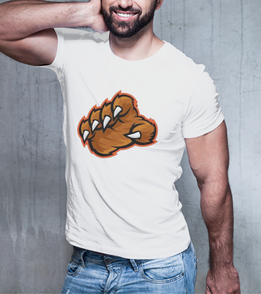 Chicago Bears The Claw Paw Logo Retro Football Fan Gear T-Shirt