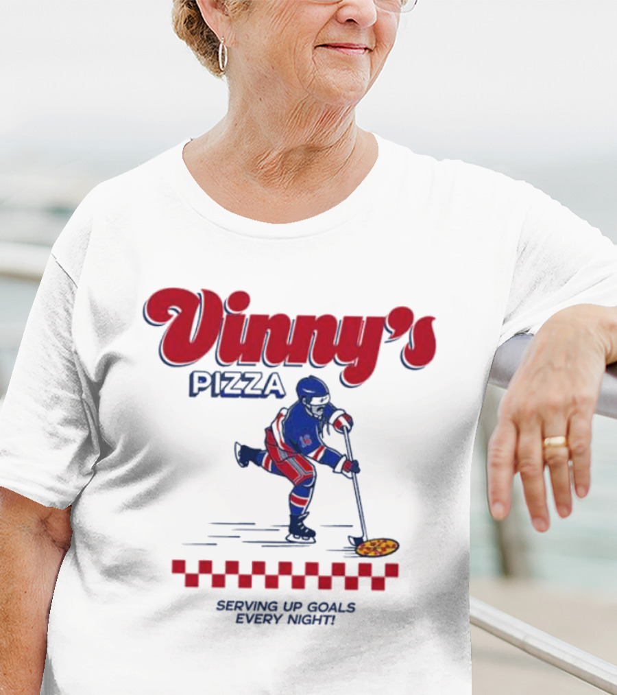 Vinny’s Pizza Hockey Serving Up Goals Every Night T-Shirt