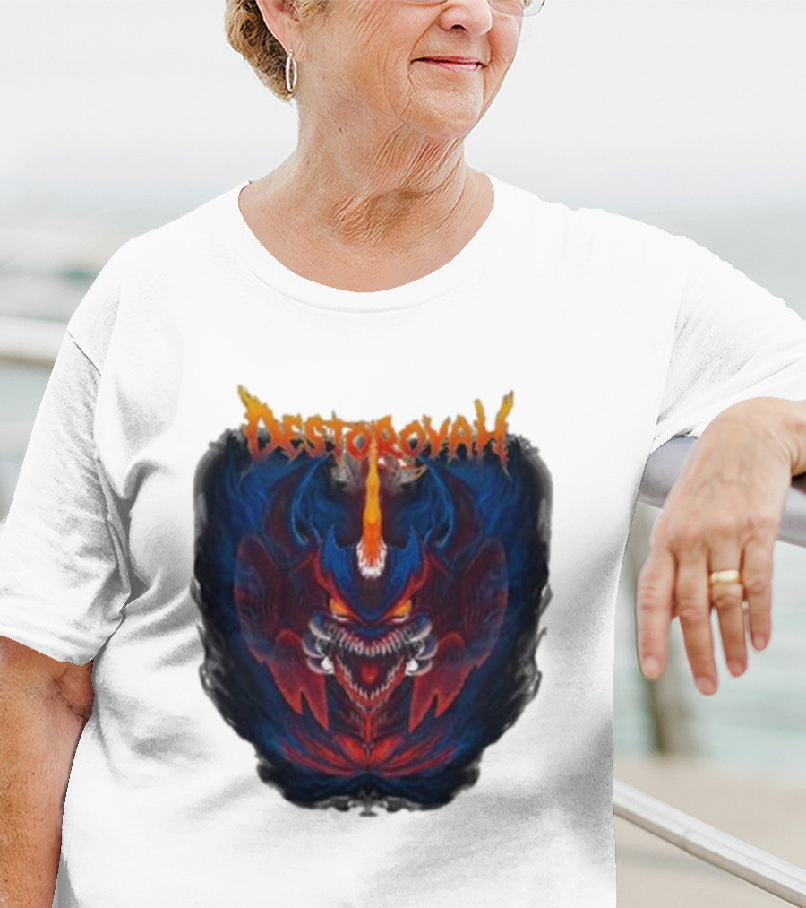Cavitycolors Destoroyah Fiery Monster Graphics T-Shirt