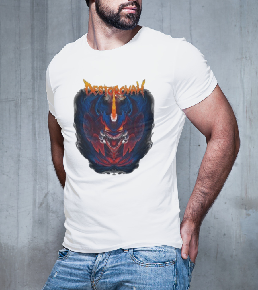 Cavitycolors Destoroyah Fiery Monster Graphics T-Shirt